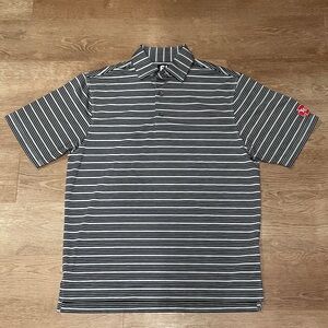 FJ Striped Polo Shirt - Black and White